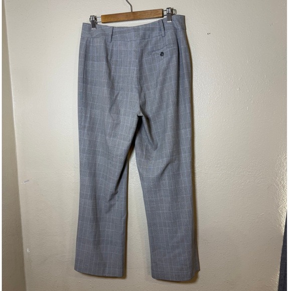 Vintage Casual‎ Corner Pants Women 8 Gray Plaid Stretch Career Bootcut Trousers - Picture 5 of 10